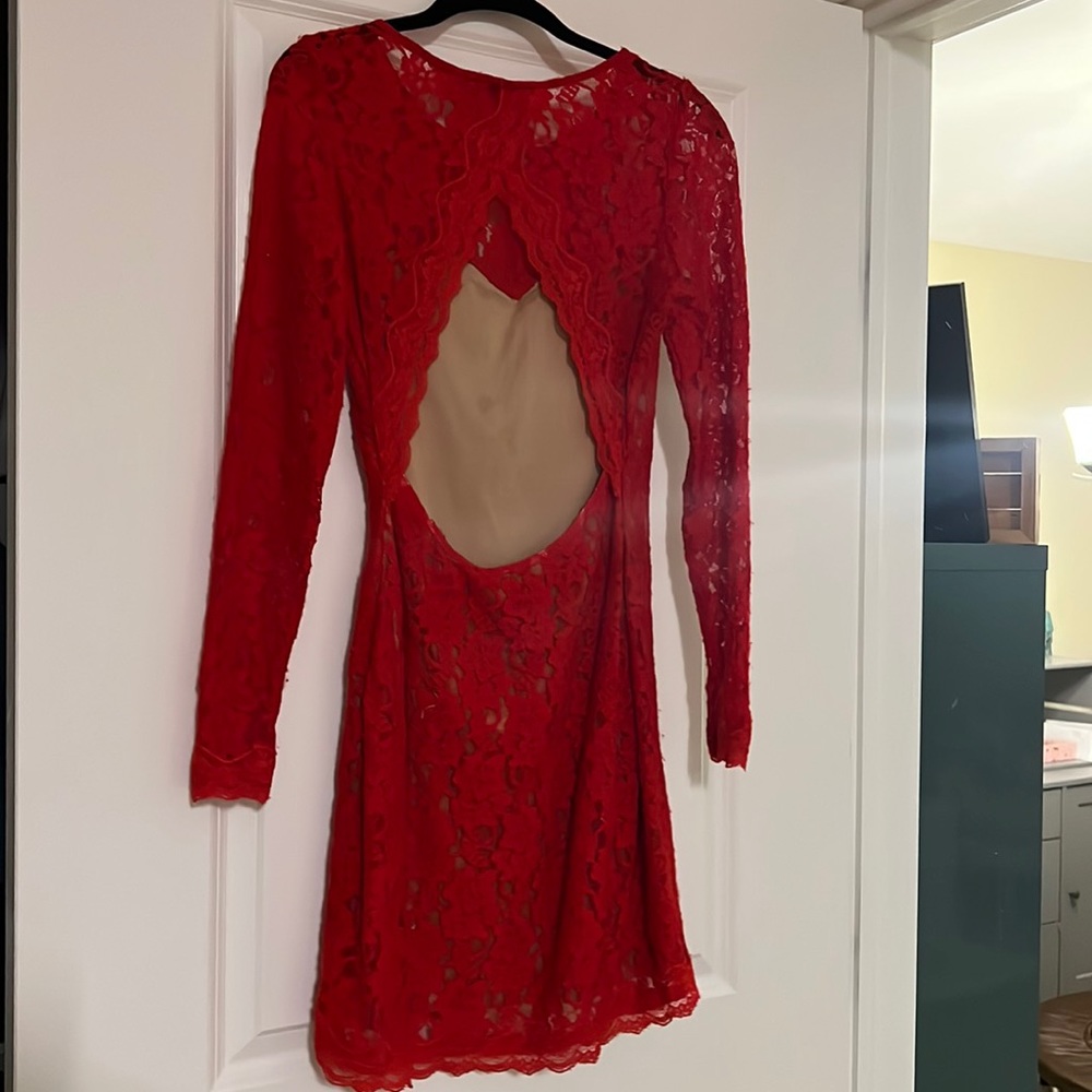 red dress